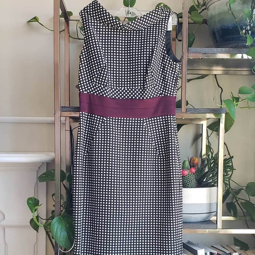 Donna Ricco polka dot pencil a line dress